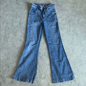 Women's Blue Flared Jeans